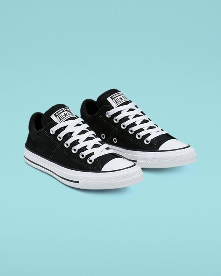 Tenis Converse Chuck Taylor All Star Madison Cano Baixo Feminino Pretas Branco Pretas | PT W008T73